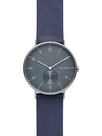 Thumbnail for Skagen Herren Analog Quarz Uhr mit Leder Armband SKW6469