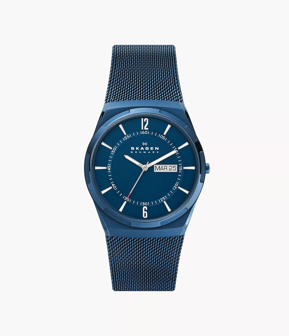 Skagen Herren Armbanduhr Melbye meerblau SKW6788