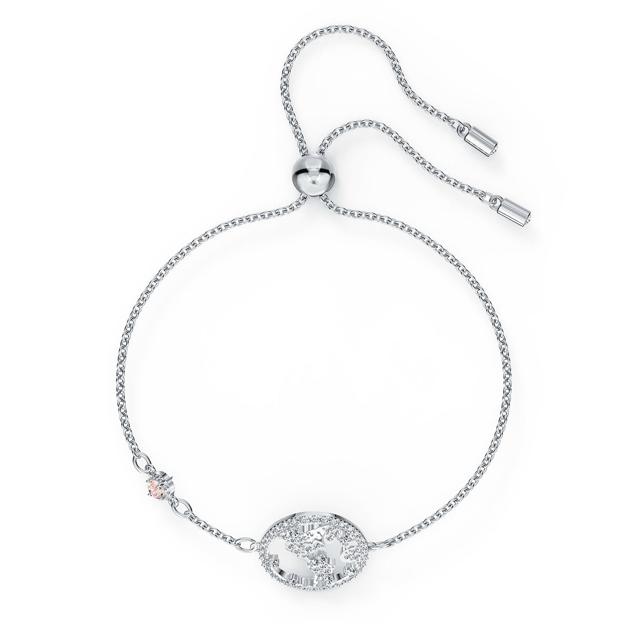 Swarovski Damen Armband Rhodium,Travel, Globe Bracelet 5530816