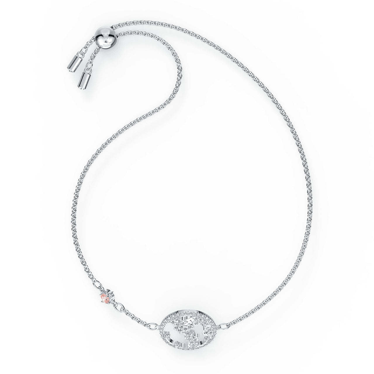 Swarovski Damen Armband Rhodium,Travel, Globe Bracelet 5530816