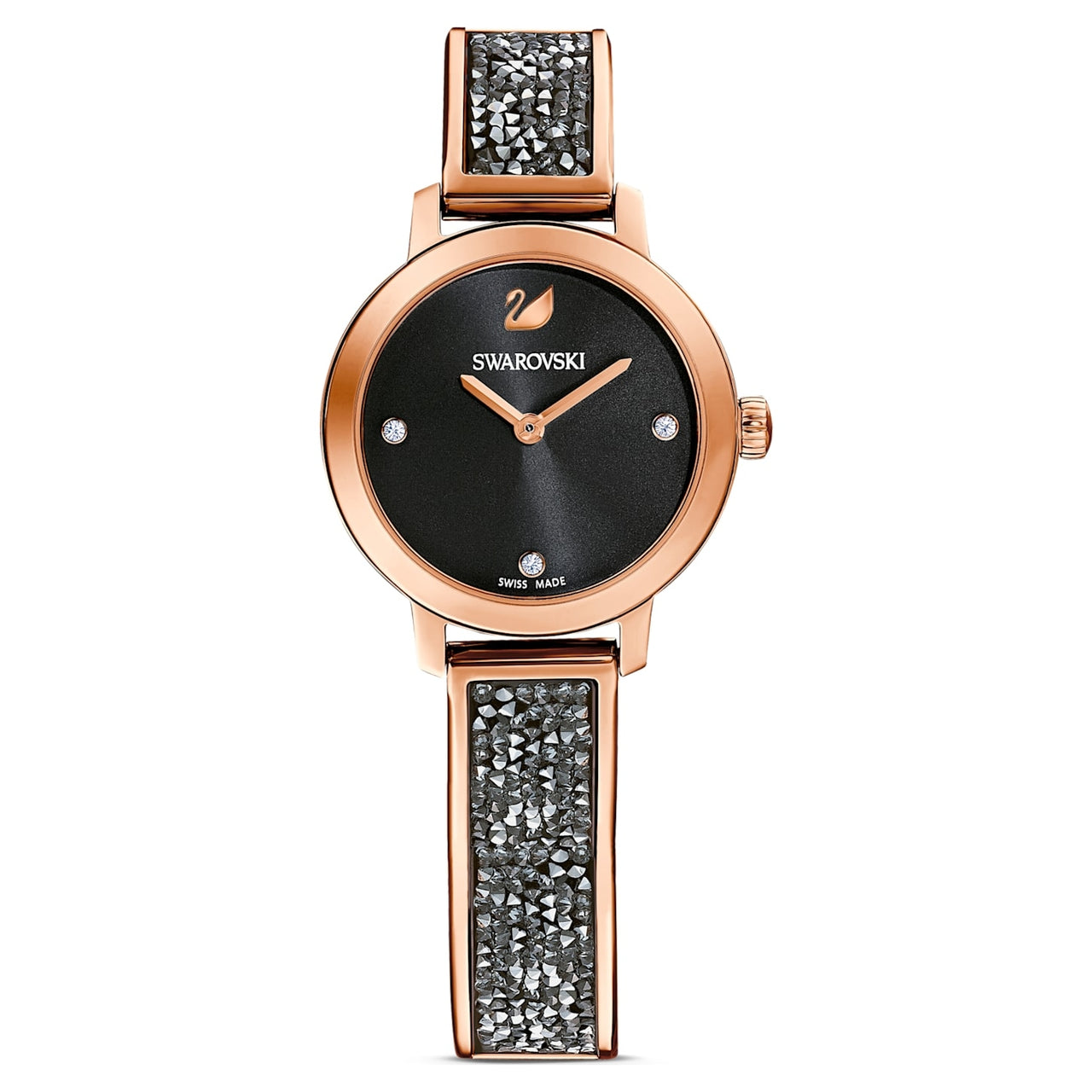 Swarovski Damen Armbanduhr Cosmic Rock Schwarz Rosegoldfarbe 5376068