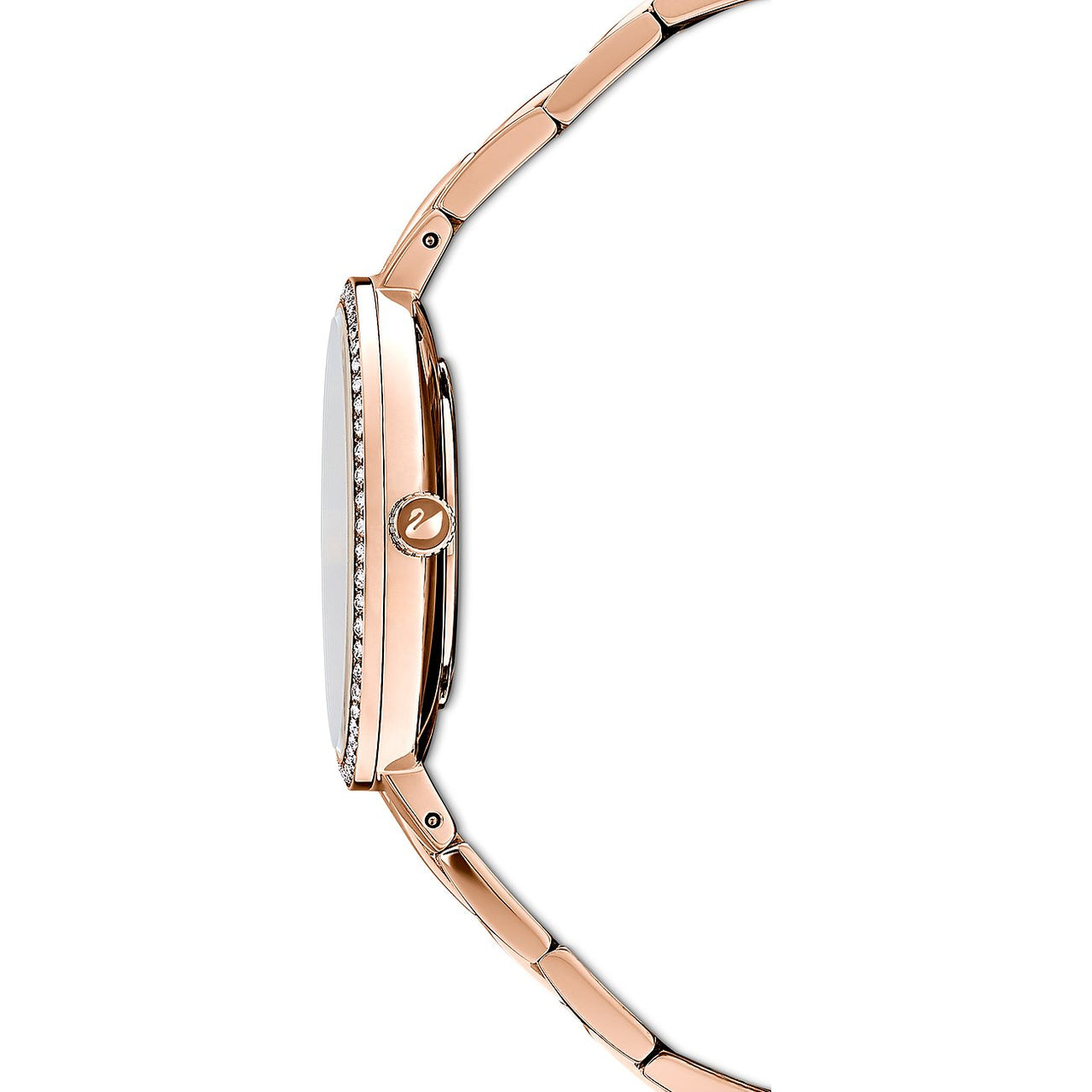 Swarovski Cosmopolitan Uhr - Schweizer Eleganz in Rosa mit Roségoldfarbenem Metallarmband,  5517800