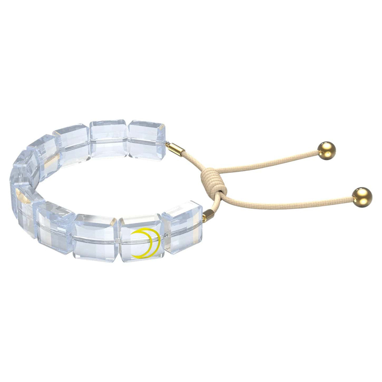 Swarovski Damen Armband Letra Mond, Weiß, Goldfarbe 5615863