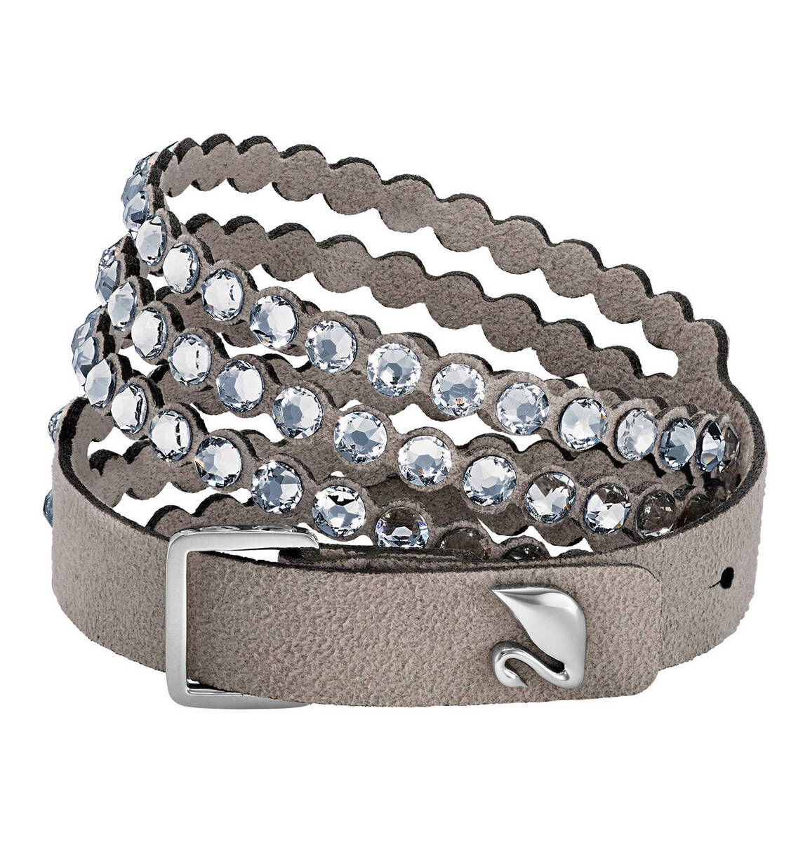 Swarovski Damen Armband Wickelarmband Power Collection grau 5511698