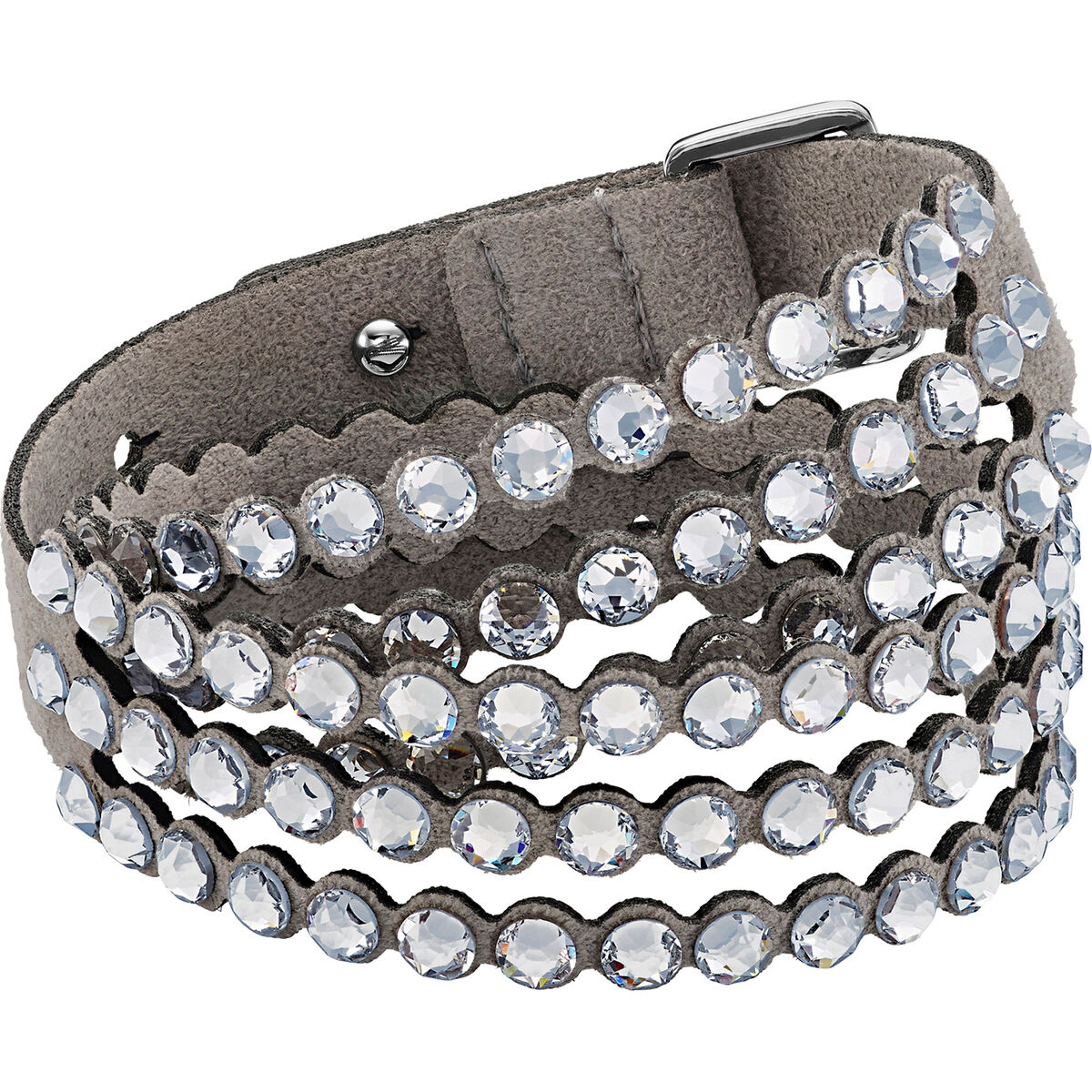 Swarovski Damen Armband Wickelarmband Power Collection grau 5511698