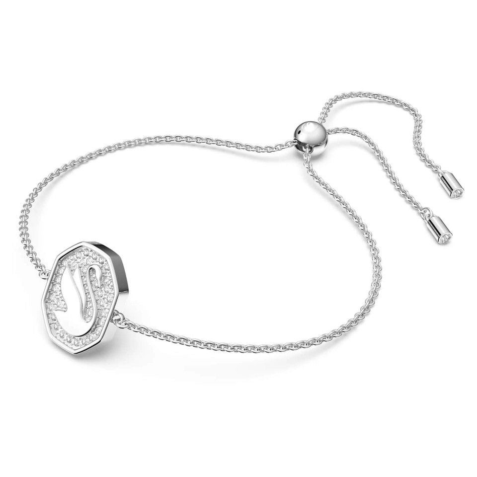 Swarovski Damen Armband Signum Schwan, Weiß, Silber 5621099