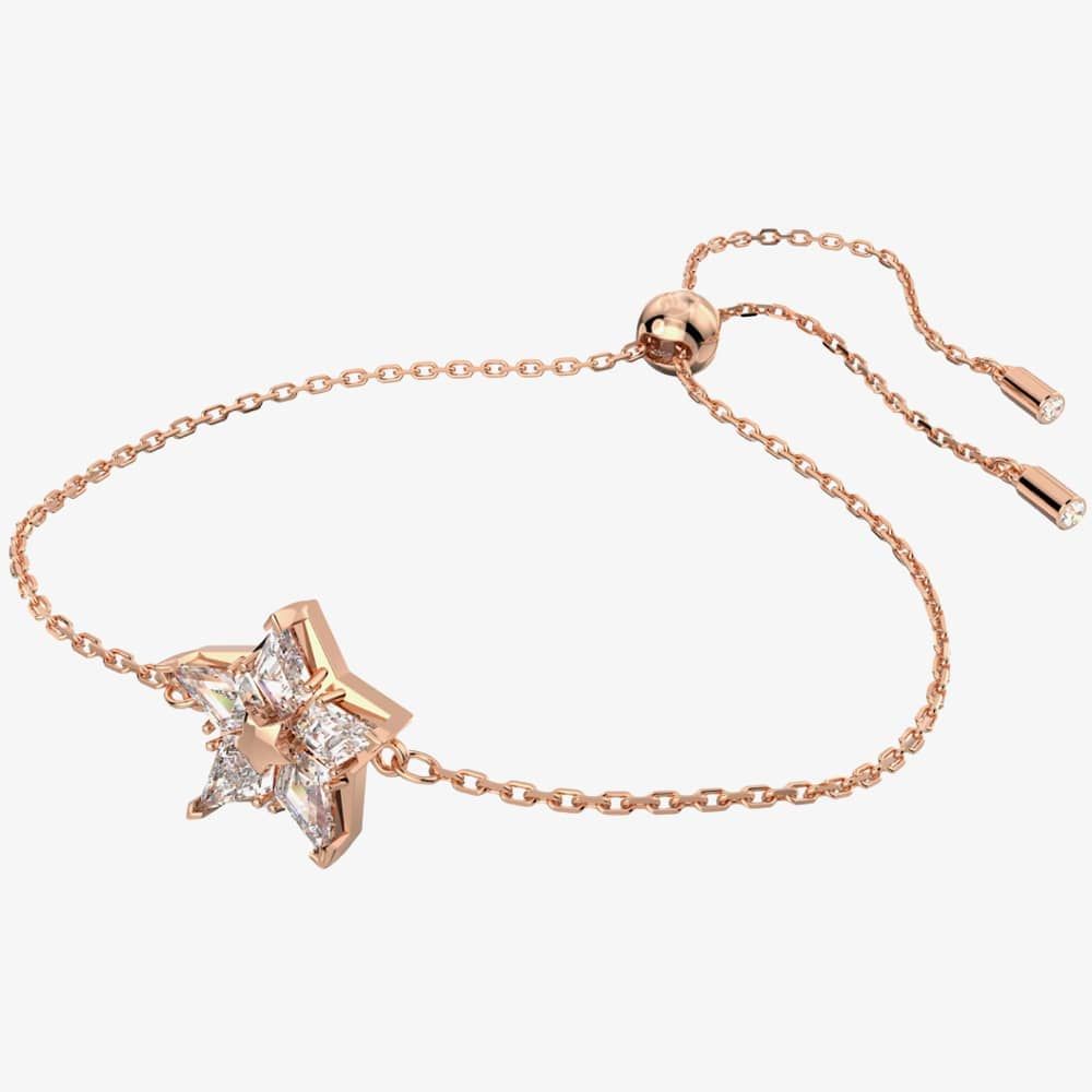 Swarovski Damen Armband Stella Drachenschliff, Stern, Weiß, Roségoldfarbe M 5645460