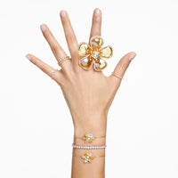 Thumbnail for Swarovski Damen Armband Tennis Deluxe, Rundschliff, Weiß, vergoldet L 5633859