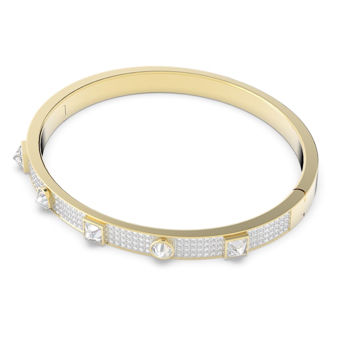 Swarovski Damen Armband Thrilling Armreif Verschiedene Schliffe, Pavé, Weiß, Goldlegierungsschicht 5572927