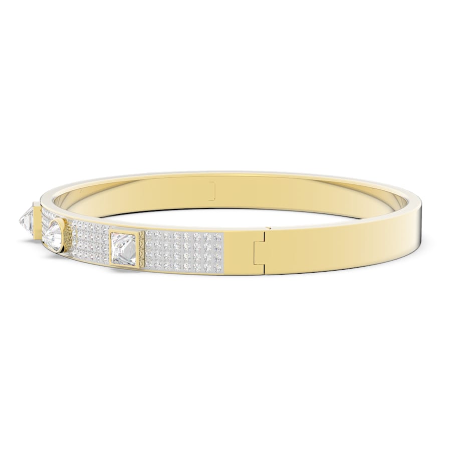 Swarovski Damen Armband Thrilling Armreif Verschiedene Schliffe, Pavé, Weiß, Goldlegierungsschicht 5572927