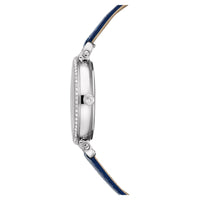 Thumbnail for Swarovski Damen Armbanduhr Passage Moon Phase Uhr Schweizer Produktion, Mond, Lederarmband, Blau, Edelstahl 5615862