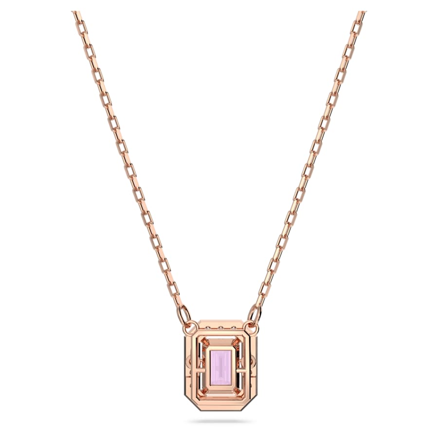 Swarovski Damen Millenia Halskette Oktagon-Schliff, Violett, Roségold-Legierungsschicht 5640291