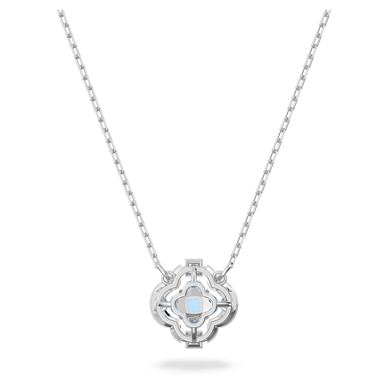 Swarovski Damen Swarovski Sparkling Dance Halskette Glücksklee, Blau, Rhodiniert  5642927