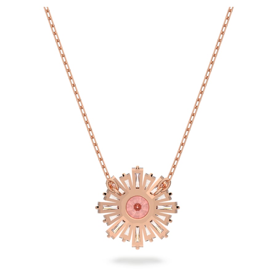 Swarovski Damen Halskette Sunshine Anhänger Verschiedene Schliffe, Sonne, Rosa, Roségold-Legierungsschicht 5642961