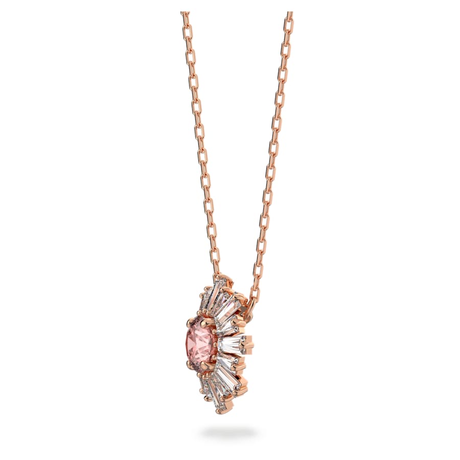 Swarovski Damen Halskette Sunshine Anhänger Verschiedene Schliffe, Sonne, Rosa, Roségold-Legierungsschicht 5642961