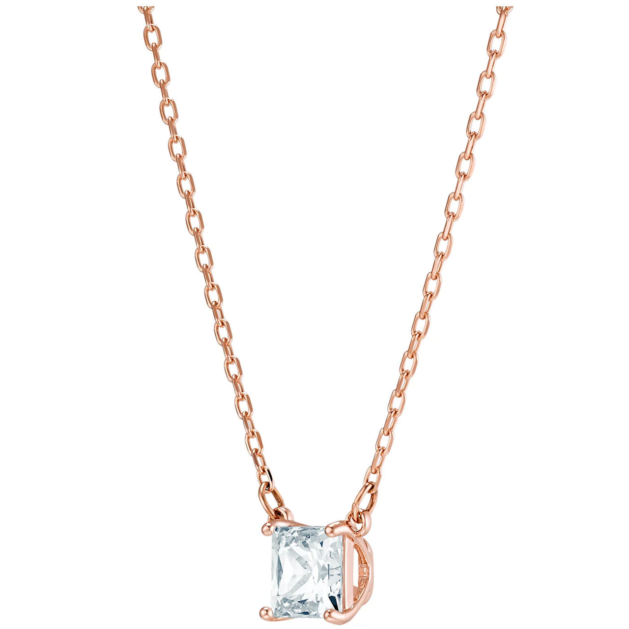 Swarovski Damen Halskette Attract Kissenschliff, Weiß-Roségold 5510698