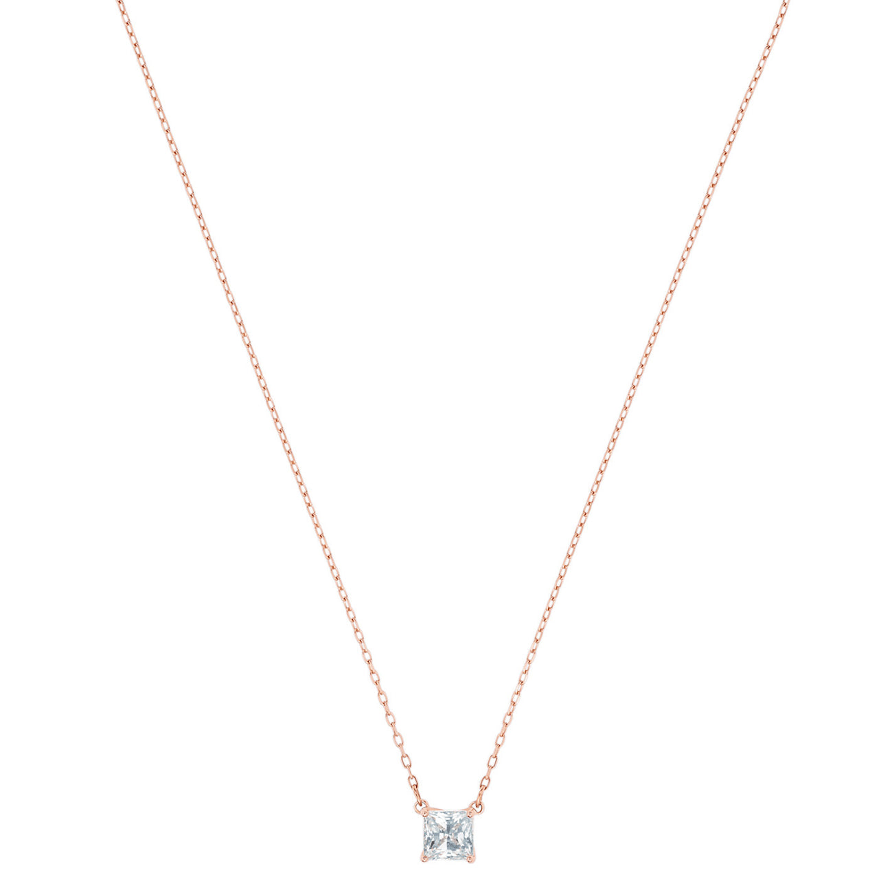 Swarovski Damen Halskette Attract Kissenschliff, Weiß-Roségold 5510698