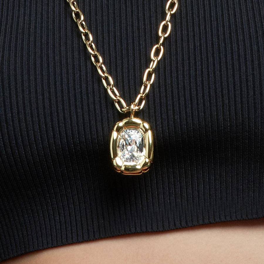 Swarovski Damen Dulcis Anhänger Kissenschliff, Goldfarben, Goldlegierungsschicht  5613656
