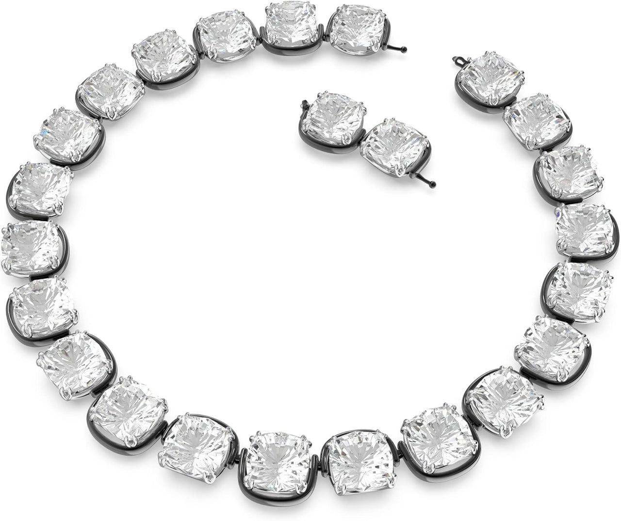 Swarovski Damen Halskette Halsband, HARMONIA Kristalle im Kissenschliff, Weiss  5600942