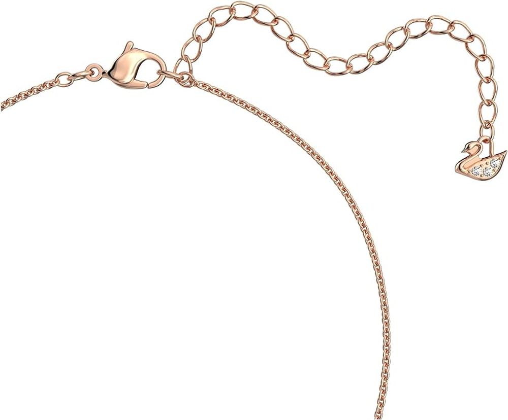 Swarovski Damen Halskette Lovely Herz, Weiß, Roségoldfarbe 5636445