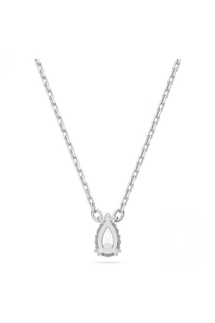 Swarovski Damen Halskette Millenia Anhänger Tropfenschliff, Weiß, Rhodiniert 5636708