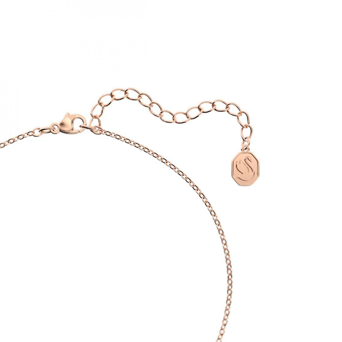 Swarovski Damen Halskette mit Anhänger Signum Schwan Roségoldfarbe, Weiß 5621106