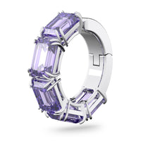 Thumbnail for Swarovski Damen Millenia Ohrspange Einzel, Oktagon-Schliff, Violett, Rhodiniert 5612669