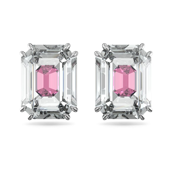 Swarovski Damen Ohrringe Chroma Ohrstecker Oktagon-Schliff, Rosa, Rhodiniert  5600627