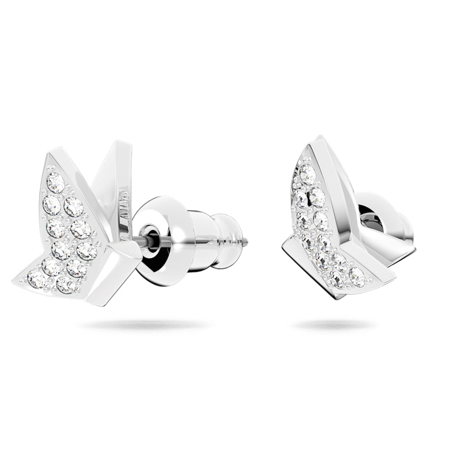 Swarovski Damen Ohrringe Lilia Ohrstecker Schmetterling, Weiß, Rhodiniert  5636424