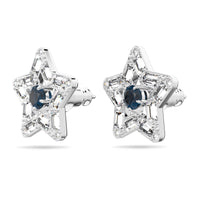 Thumbnail for Swarovski Damen Ohrringe Ohrstecker Stella Verschiedene Schliffe, Blau, Rhodiniert 5639188