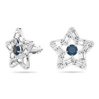 Thumbnail for Swarovski Damen Ohrringe Ohrstecker Stella Verschiedene Schliffe, Blau, Rhodiniert 5639188