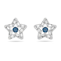 Thumbnail for Swarovski Damen Ohrringe Ohrstecker Stella Verschiedene Schliffe, Blau, Rhodiniert 5639188