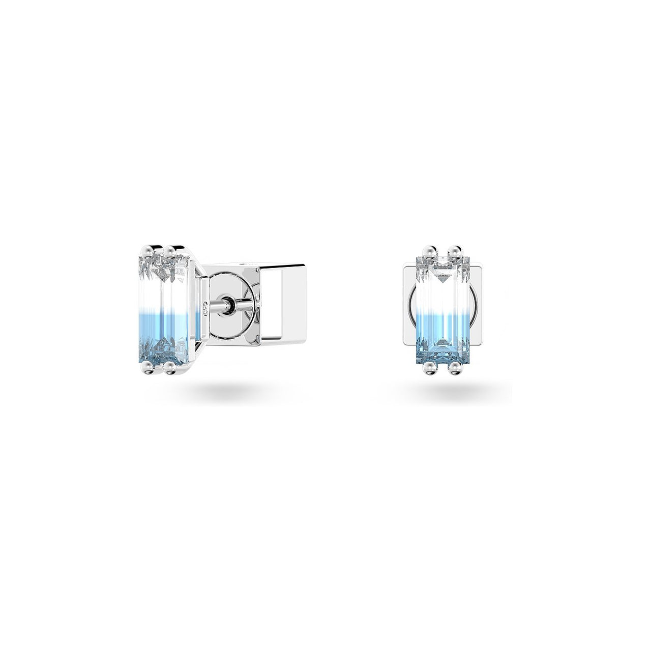 Swarovski Damen Ohrringe Ohrstecker Stilla  Kissenschliff, Blau, Rhodiniert 5639132