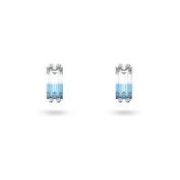 Thumbnail for Swarovski Damen Ohrringe Ohrstecker Stilla  Kissenschliff, Blau, Rhodiniert 5639132