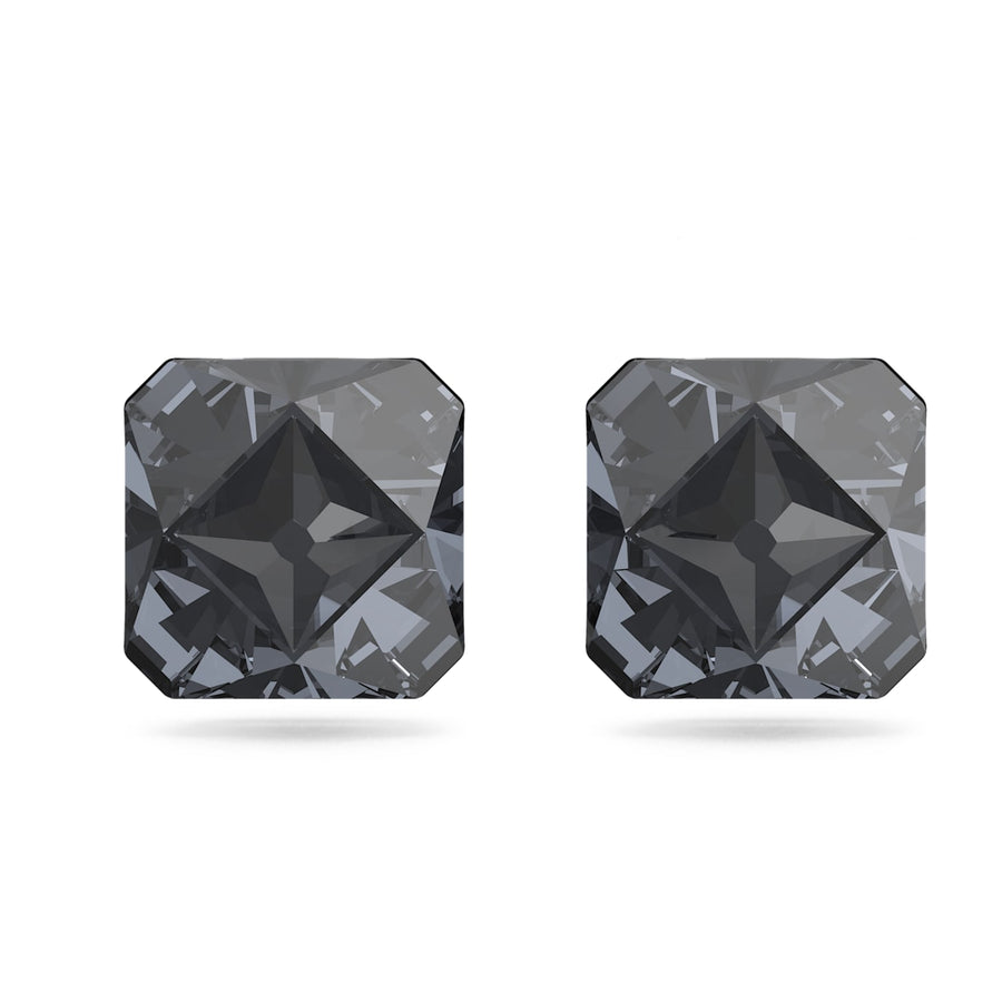 Swarovski Damen Ohrringe Ortyx Ohrstecker Pyramidenschliff, schwarz, Rutheniert 5613723