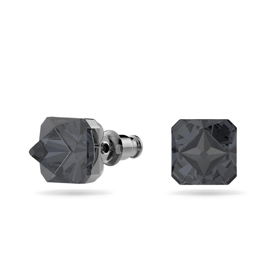 Swarovski Damen Ohrringe Ortyx Ohrstecker Pyramidenschliff, schwarz, Rutheniert 5613723