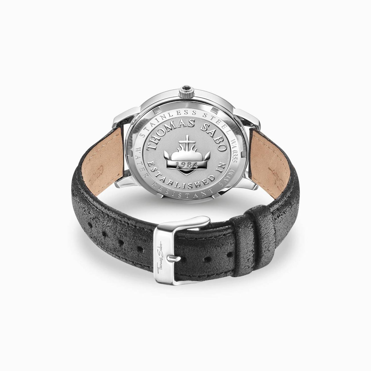 THOMAS SABO Herrenuhr Rebel Spirit 3D Totenköpfe silber WA0355-203-201-42 MM