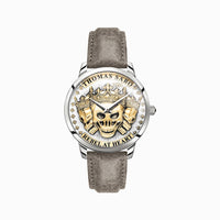 Thumbnail for THOMAS SABO Herrenuhr Rebel Spirit 3D Totenköpfe gold WA0356-273-207-42 MM