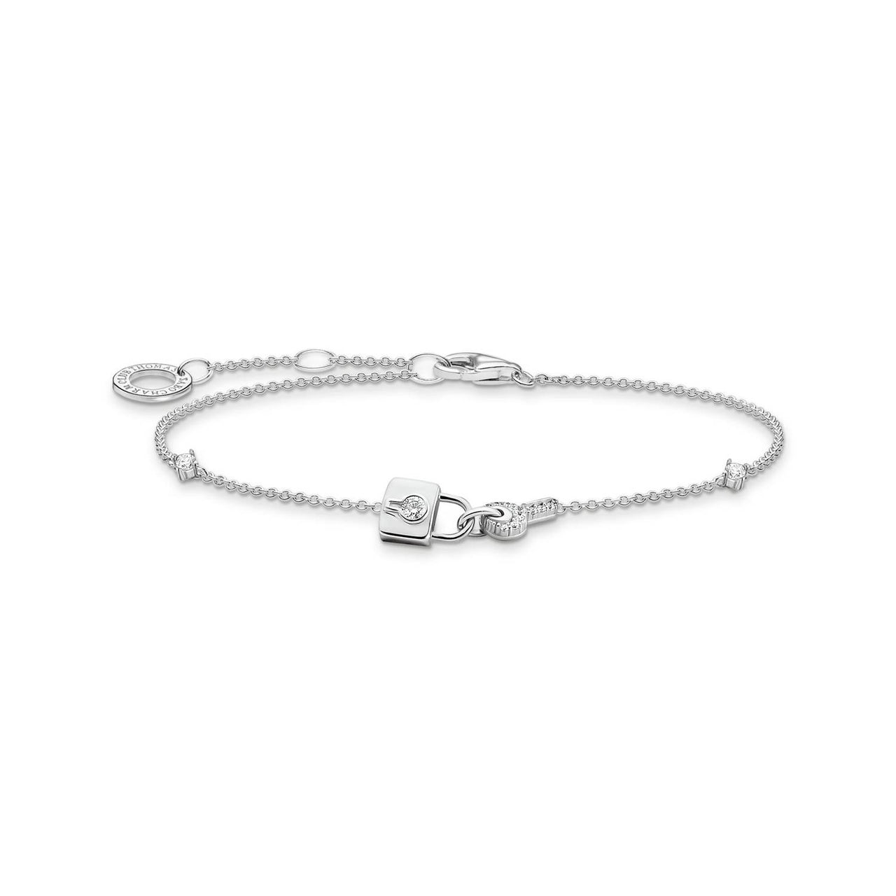 Thomas Sabo Armband Schloss silber 925 Sterlingsilber Zirkonia