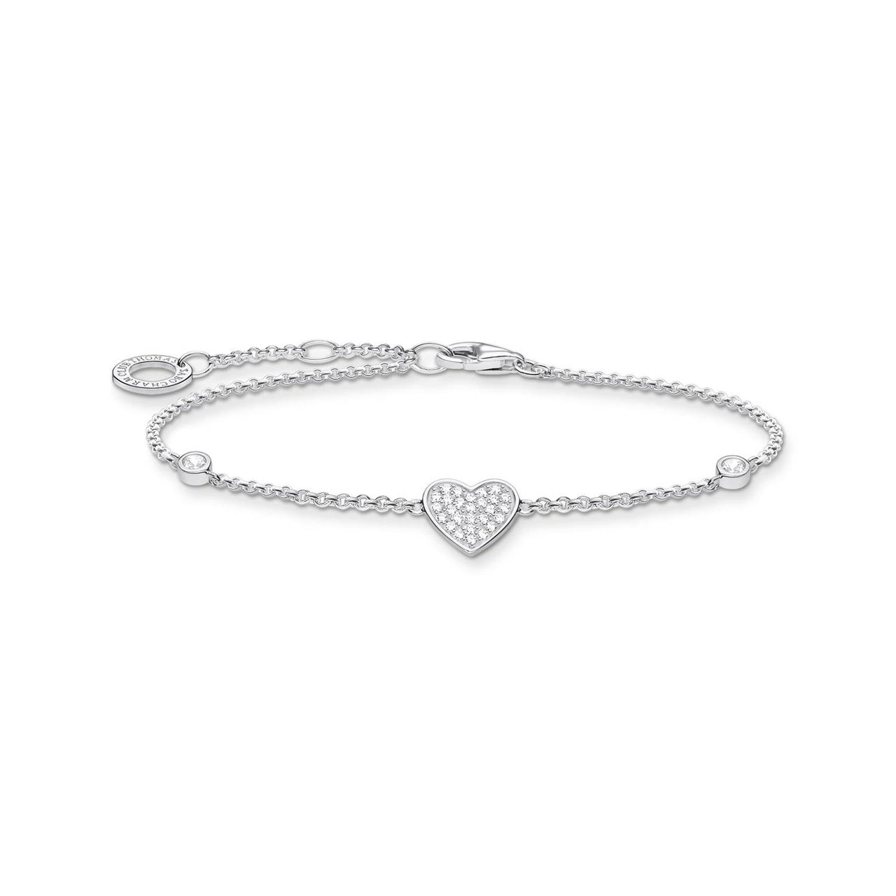 Thomas Sabo Armband Herz mit Steinen 925 Sterlingsilber Zirkonia