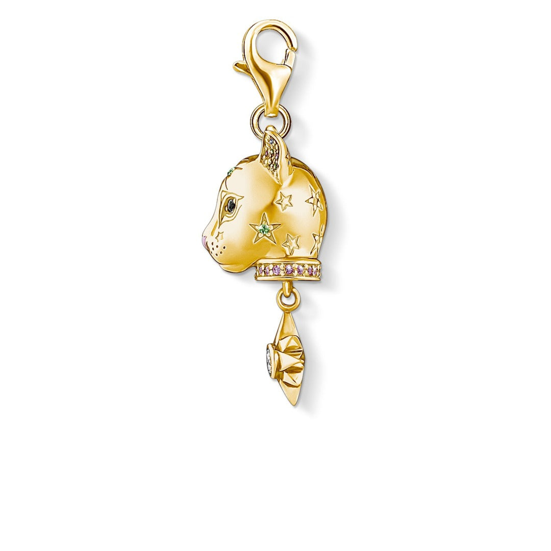 Thomas Sabo Charm-Anhänger Katze Sterling Silver Gold 1819-471-7