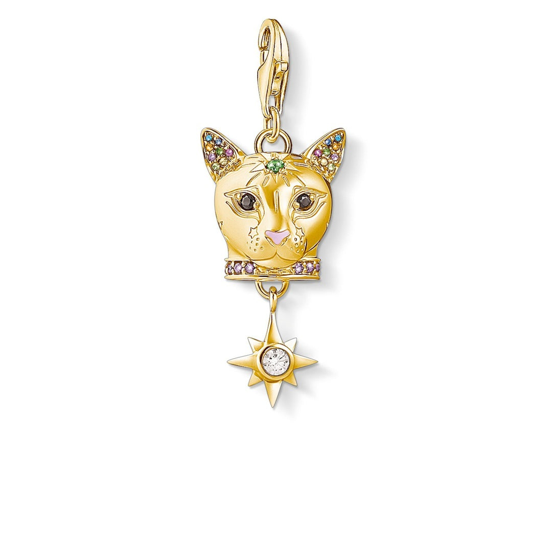 Thomas Sabo Charm-Anhänger Katze Sterling Silver Gold 1819-471-7