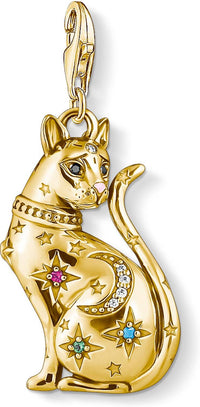 Thumbnail for Thomas Sabo Charm-Anhänger Katze Sternenbild Sterling Silver Gold 1838-471-7