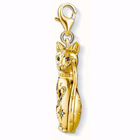 Thumbnail for Thomas Sabo Charm-Anhänger Katze Sternenbild Sterling Silver Gold 1838-471-7