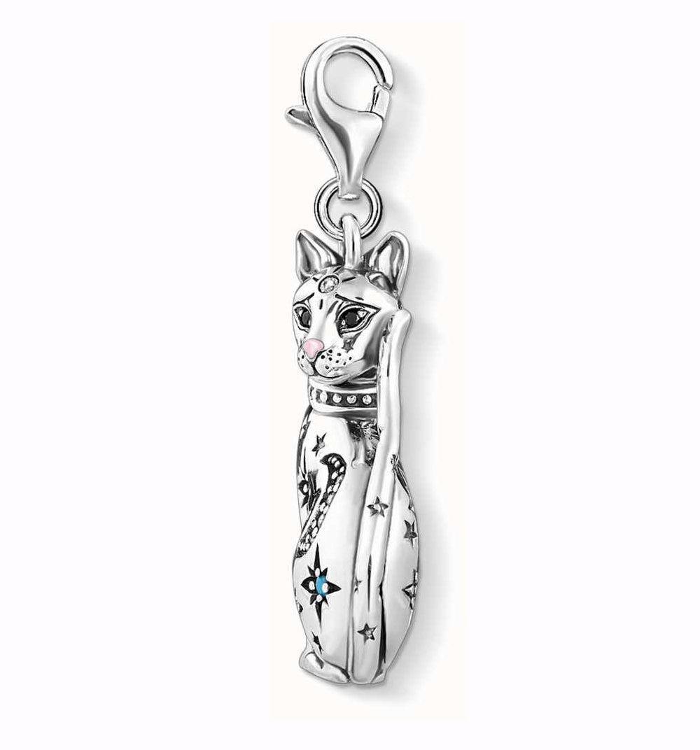 Thomas Sabo Charm-Anhänger Katze Sternenbild Sterling Silver Silber 1839-340-7