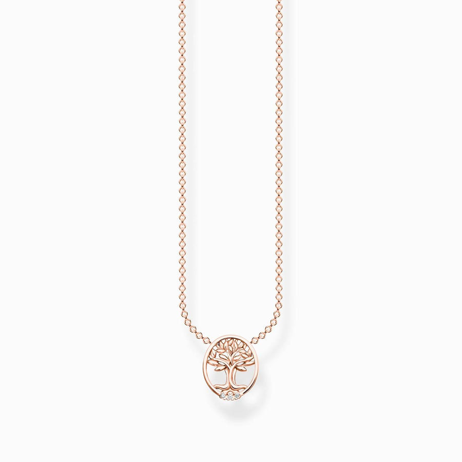 Thomas Sabo Charming Kette Tree of Love mit weißen Steinen roségold KE2126-416-14-L45V