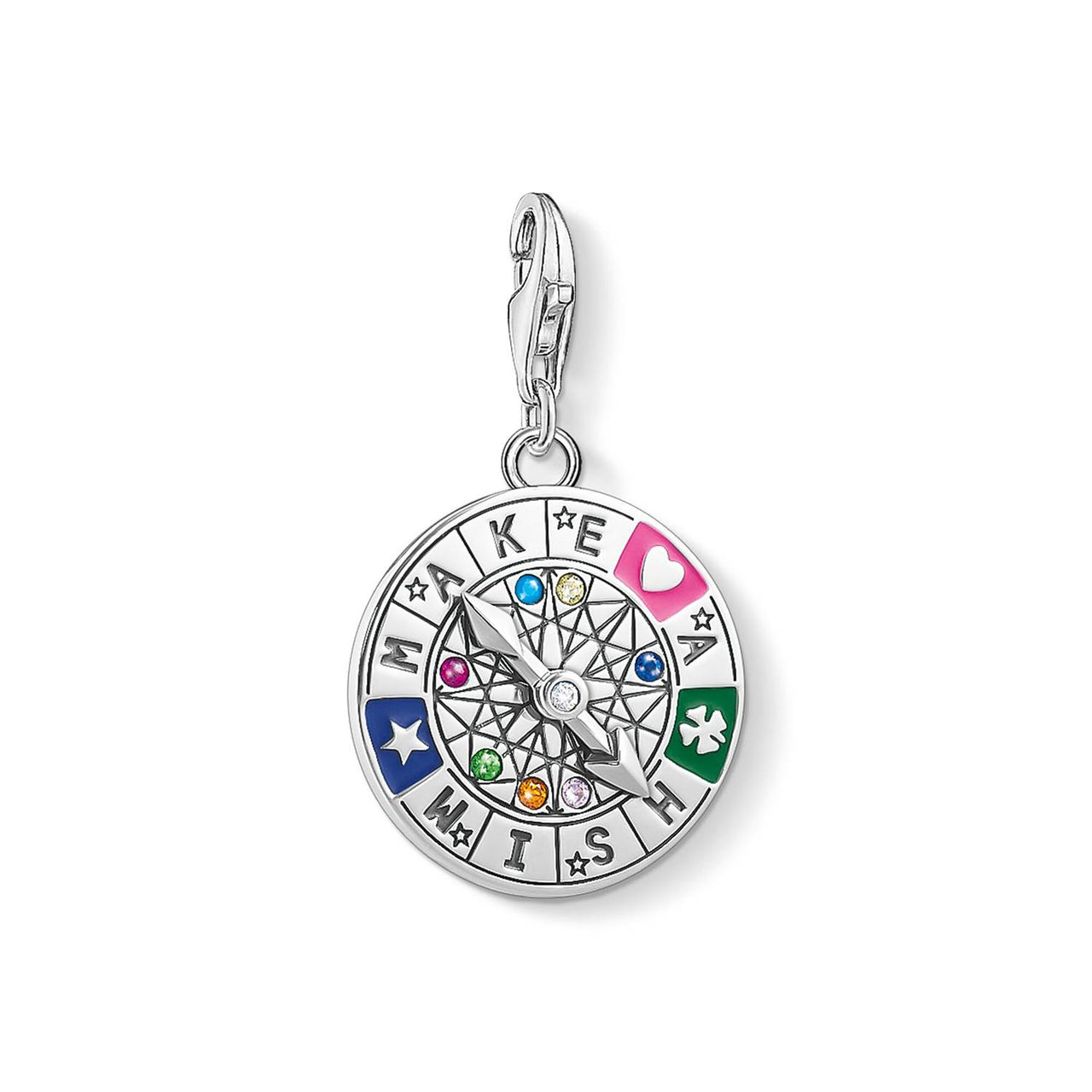 Thomas Sabo Charms mit Carriern Charm-Anhänger Schicksalsrad - Make a Wish 1818-340-7