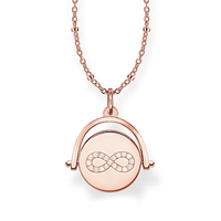 Thumbnail for Thomas Sabo Damen-Anhänger Roségold Unendlichkeit Kette mit Diam. Silber vergoldet Diamant weiß D_LBKE0001-923-14-L45V