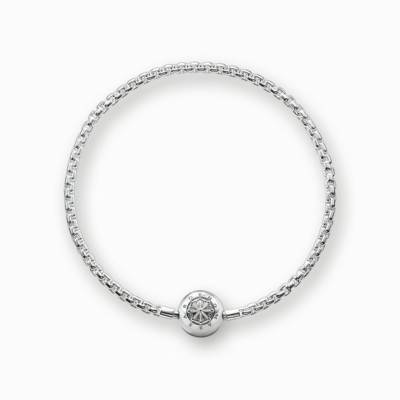 Thomas Sabo Damen-Armband aus 925er Sterlingsilber für Karma Beads - Elegantes Design mit Klappverschluss -KK0001-001-12-L24