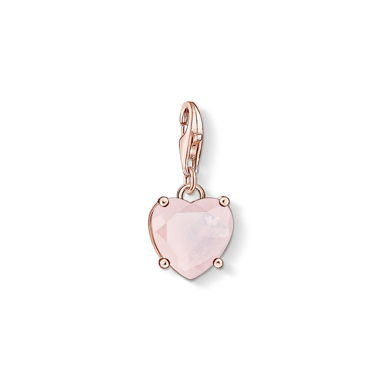 Thomas Sabo Damen Charm-Anhänger Herz mit pinkem Stein 1565-536-9